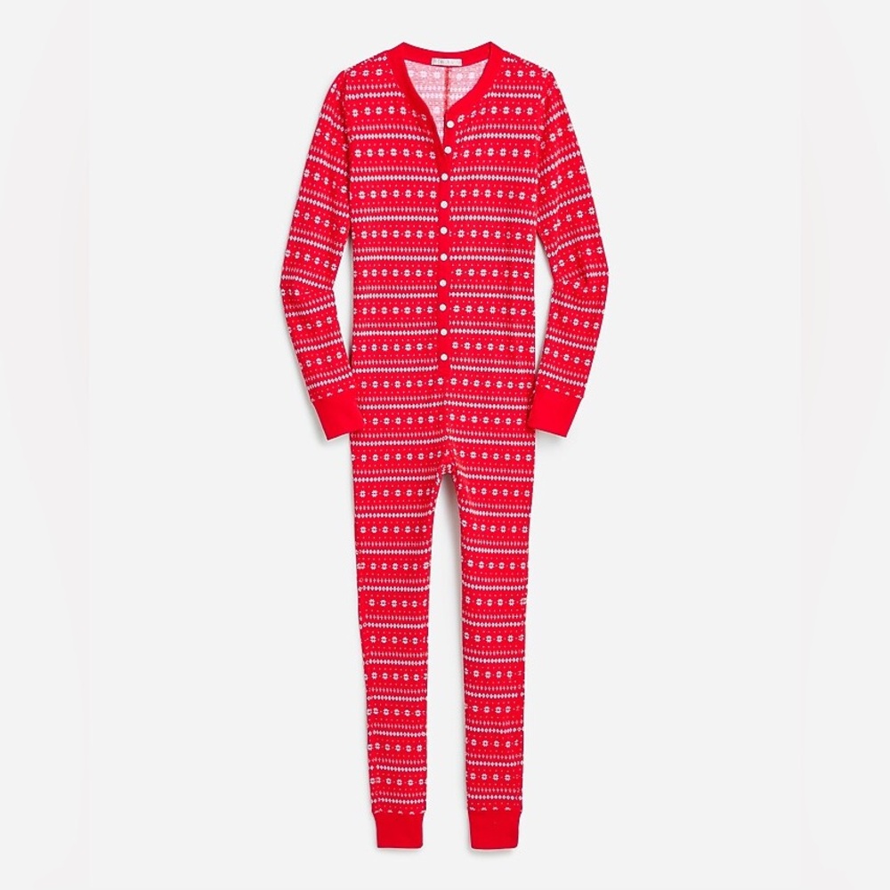 J. Crew Waffe Henley Pajama Suit